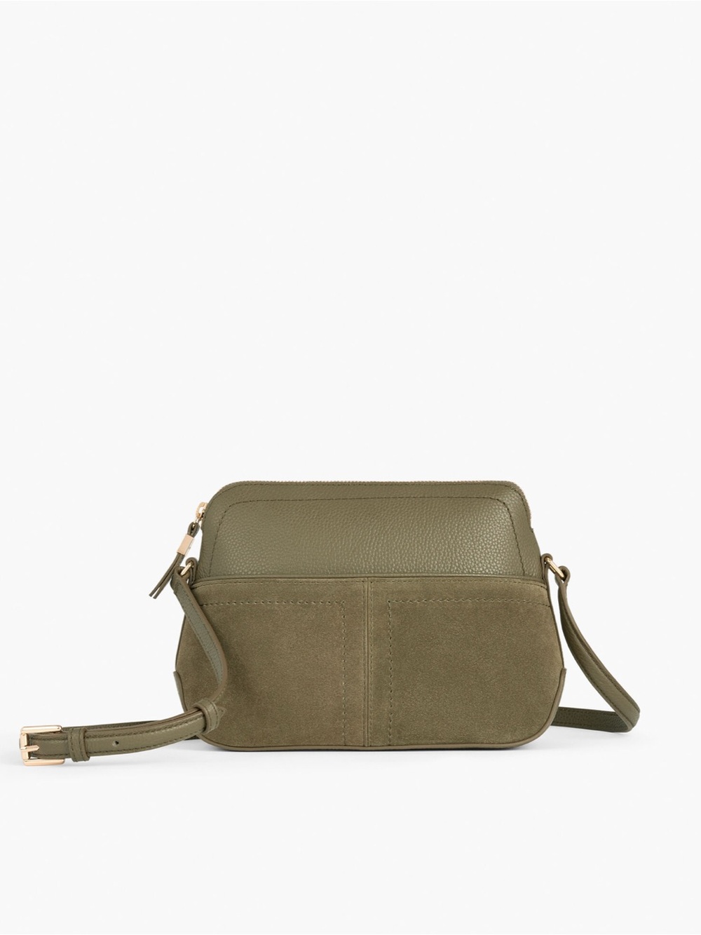 Talbots Olive Green Crossbody Bag with Gold Hardware